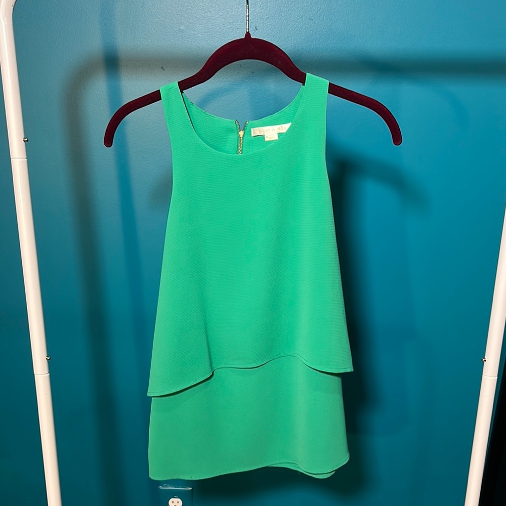 Cooper & Ella Green Tiered blouse